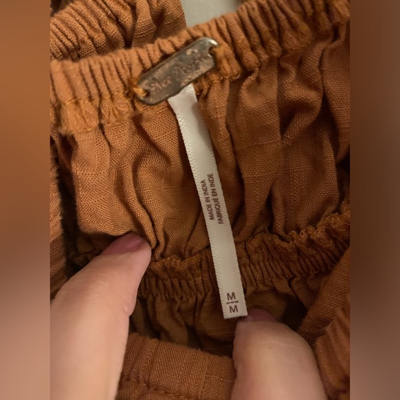 Free People Phoebe Smocked Lace Up Top - Picture 6 of 13